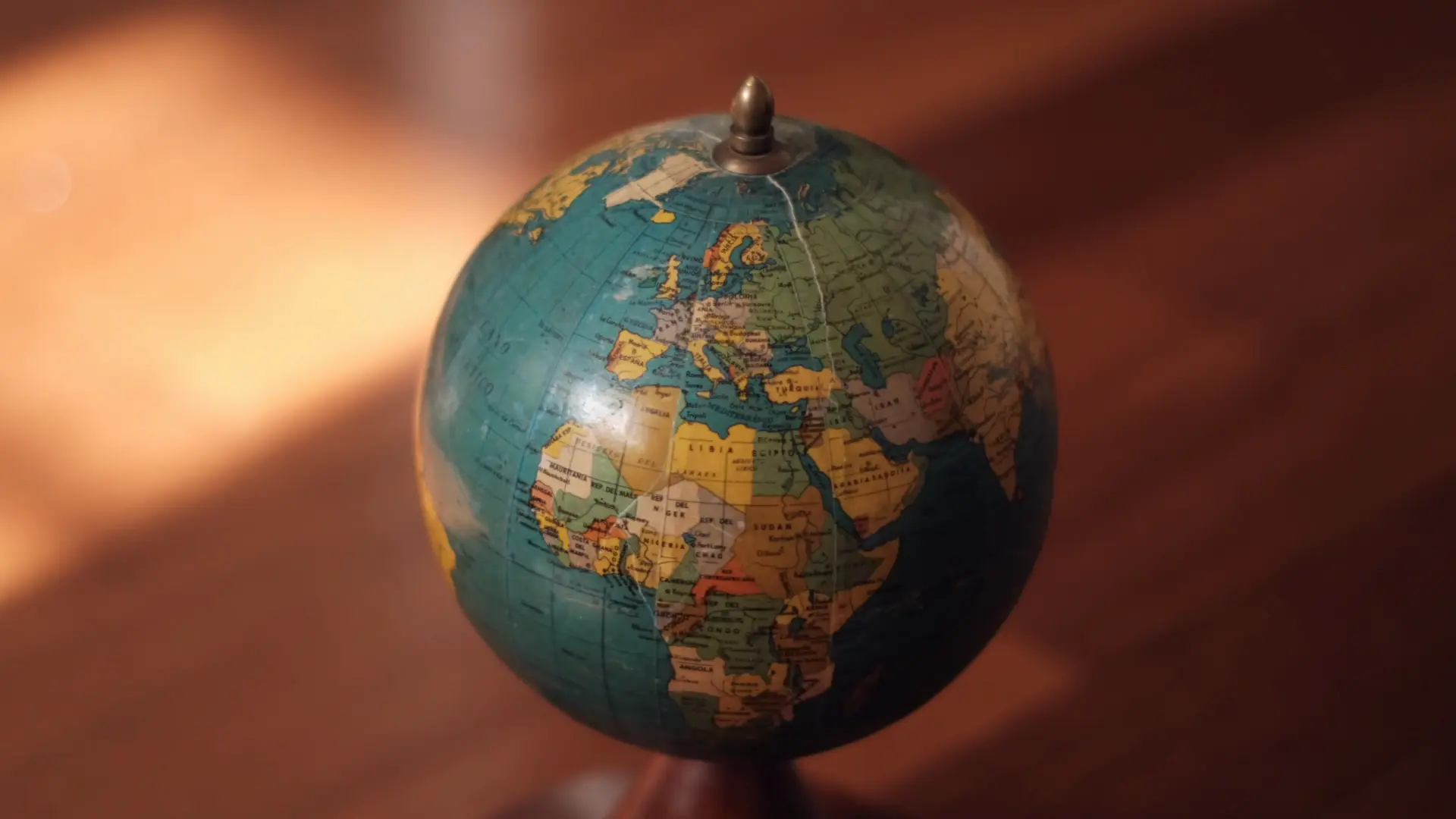 Globe focus on europe