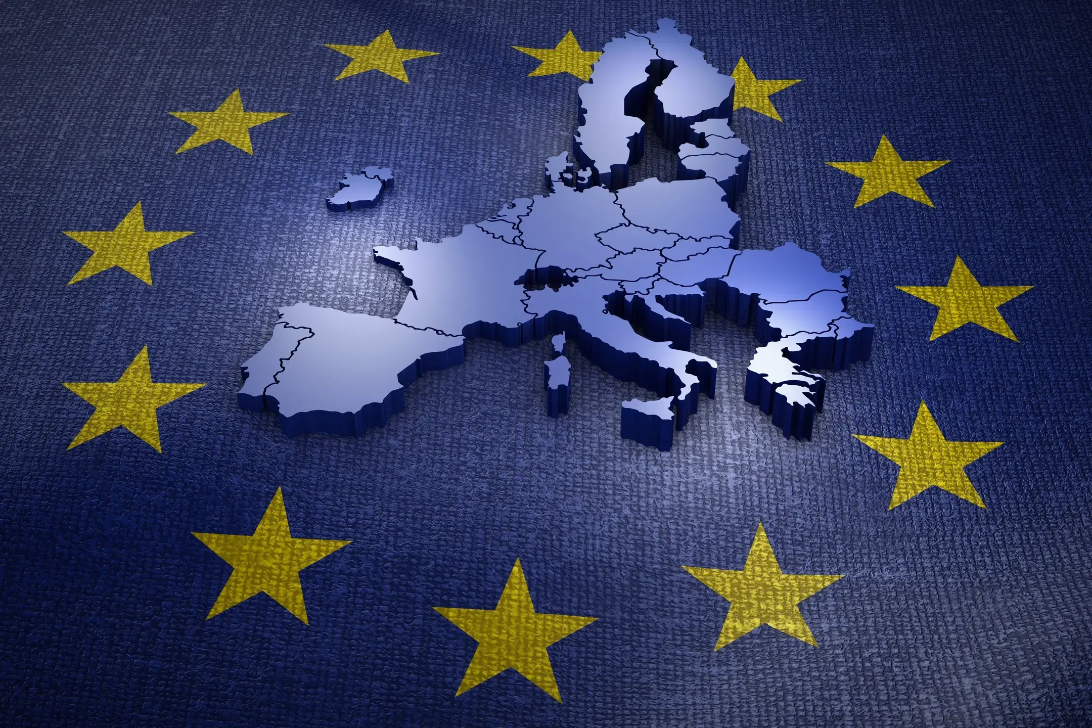 Europe map 3d